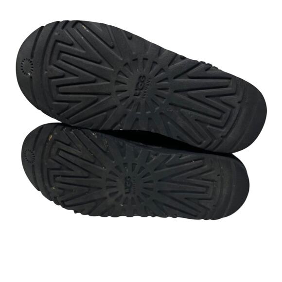 UGG Suburb Black Crochet and Suede Boots Size 6 - Picture 8 of 12